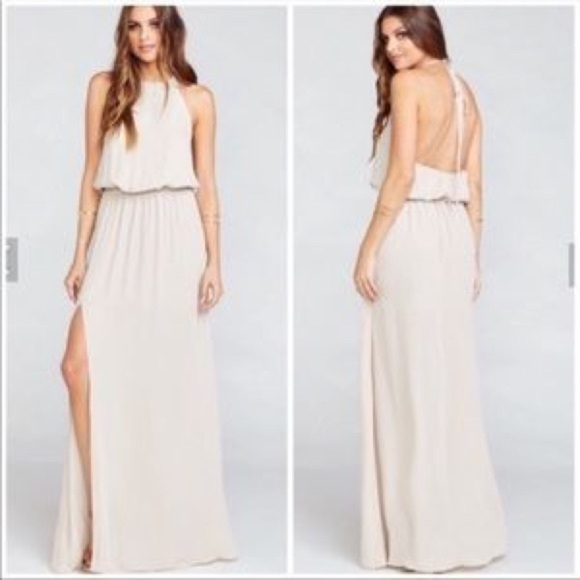 SMYM Heather Halter Maxi Dress in Show Me Ring - Picture 2 of 11